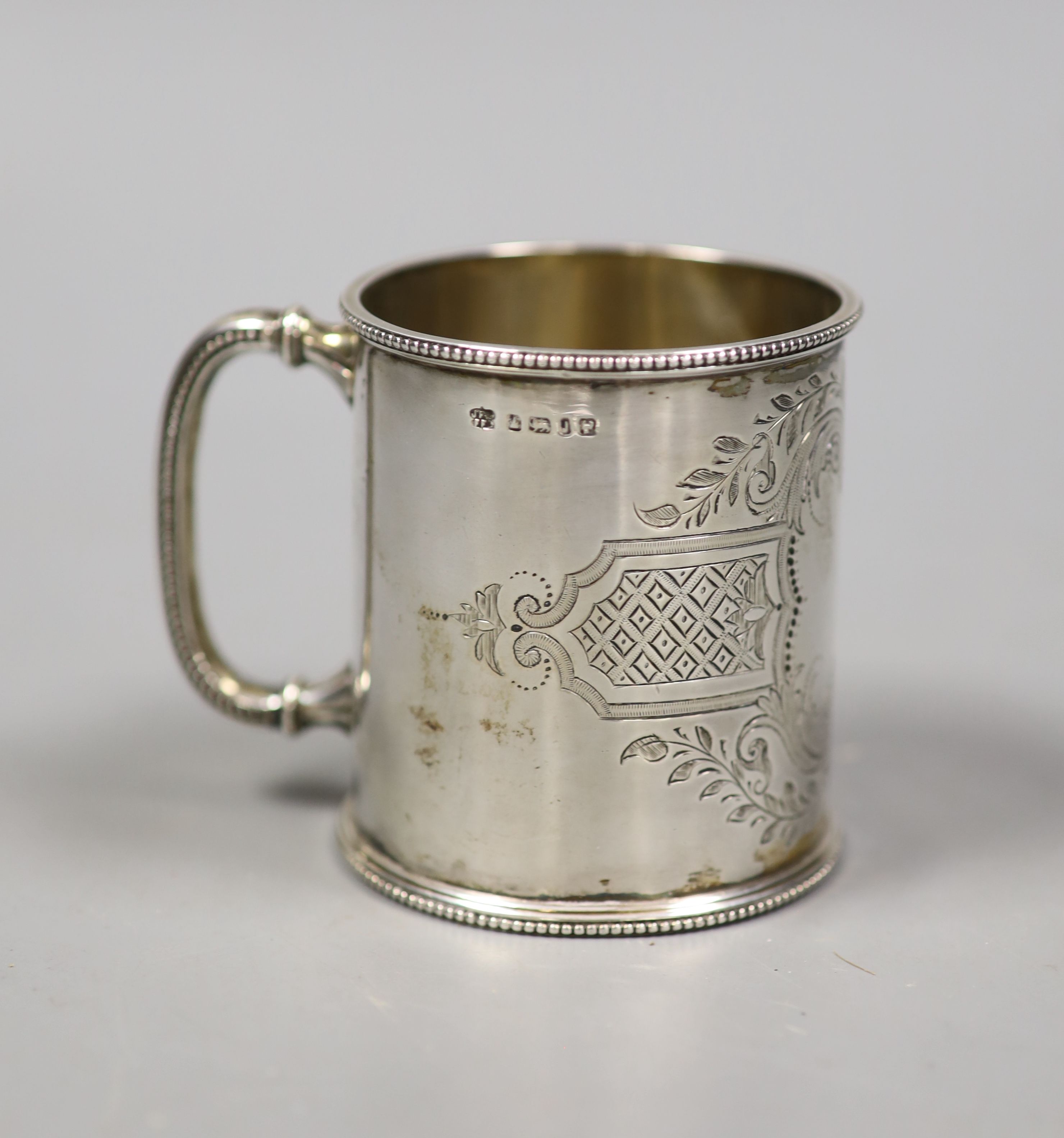 A Victorian silver christening mug